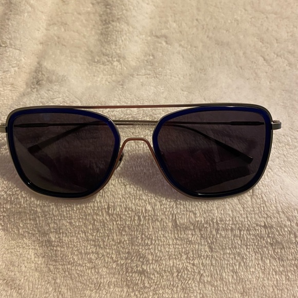 NWOT Calvin Klein Titanium Blue Silver sunglasses - Picture 2 of 9